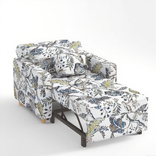 AECOJOY 36" Sleeper Chair, Convertible Chair Bed for Adults, 3-in-1 Pull Out Sofa Chair, Floral