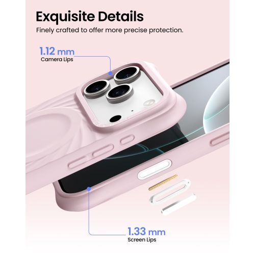 Ornarto – Étui Vortuxe pour iPhone 17 Pro Max, [compatible avec MagSafe], étui de téléphone en silicone liquide antichoc pour iPhone 17 Pro Max