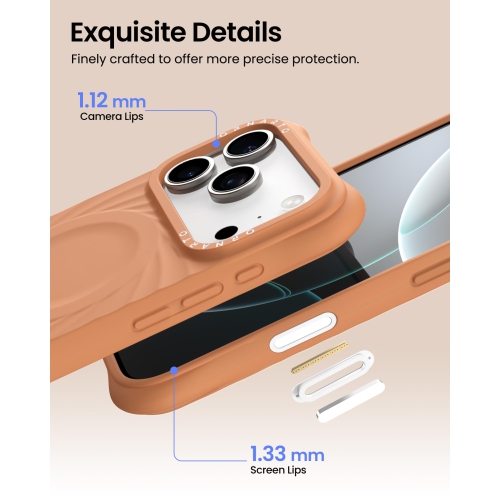 ORNARTO Vortuxe for iPhone 17 Pro Max Case, [Compatible with MagSafe], Shockproof Liquid Silicone Phone Case Cover for iPhone 17 Pro Max