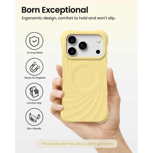 ORNARTO Vortuxe for iPhone 17 Pro Max Case, [Compatible with MagSafe], Shockproof Liquid Silicone Phone Case Cover for iPhone 17 Pro Max