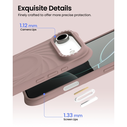 ORNARTO Vortuxe for iPhone 17 Air Case, [Compatible with MagSafe], Shockproof Liquid Silicone Phone Case Cover for iPhone 17 Air 6.5inch-Dune Brown