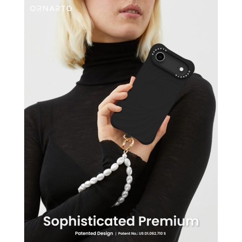 Orto – Étui Vortuxe pour iPhone 17 Air, [compatible avec MagSafe], étui de téléphone en silicone liquide antichoc pour iPhone 17 Air 6.5&nbsp;po-noir