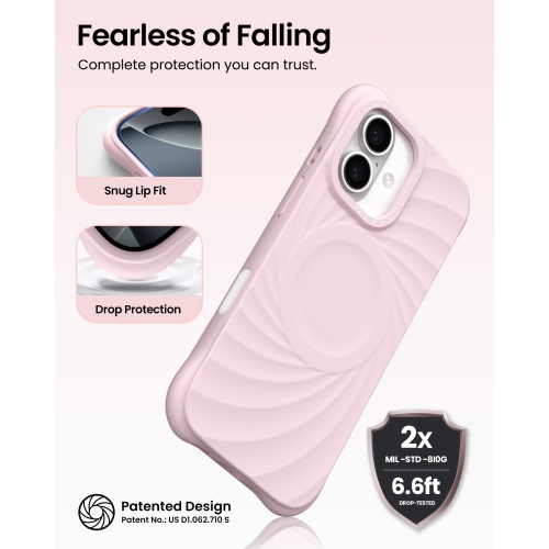 ORNARTO Vortuxe for iPhone 17 Case, [Compatible with MagSafe / 2X Military-Grade Drop Protection], Shockproof Liquid Silicone Phone Case Cover for