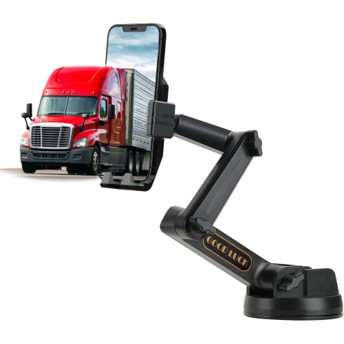 EVEMANT Phone Mount for Truck, Truck Phone Holder Mount Heavy Duty, Dashboard Windshield Phone Holder for Semi Truck, Suction Cup Phone Mount for