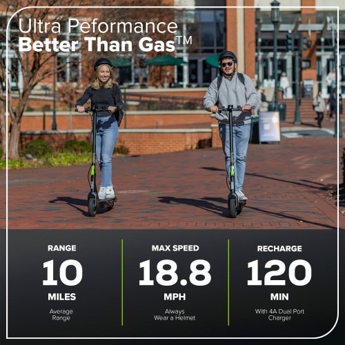 Greenworks 48V STEALTH Series Electric Scooter, (4) 4.0Ah Batteries and Dual Port Charger Included