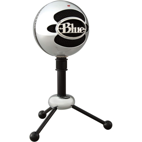 Blue Snowball USB Microphone for PC & Mac, Condenser Mic with Cardioid and Omnidirectional Pickup Patterns, Stylish Retro Design – Brushed Aluminum