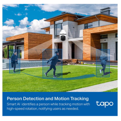 TP-Link Tapo 1080p Pan/Tilt Outdoor Wired Security Wi-Fi Camera, 360° Visual Coverage, Up to 98ft Night Vision, Motion/Person Detection, Physical