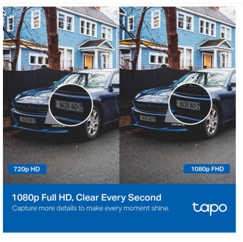 TP-Link Tapo 1080p Pan/Tilt Outdoor Wired Security Wi-Fi Camera, 360° Visual Coverage, Up to 98ft Night Vision, Motion/Person Detection, Physical