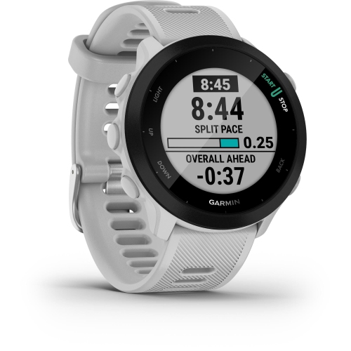 Refurbished Garmin Forerunner 55, GPS Running Watch with Daily Suggested Workouts, Up to 2 Weeks of Battery Life, White
