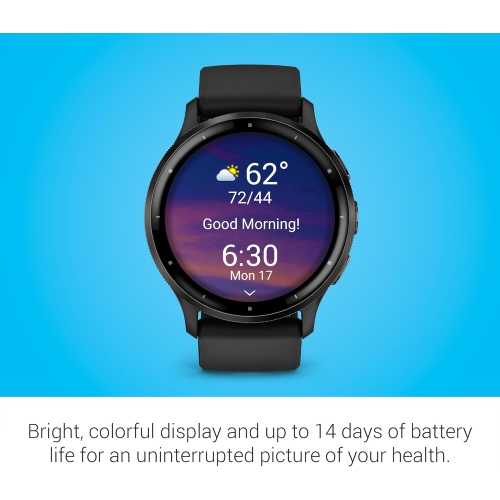 Montre intelligente Venu 3 GPS 45&nbsp;mm de Garmin - Acier inoxydable et noir - Remis à neuf (bon état)