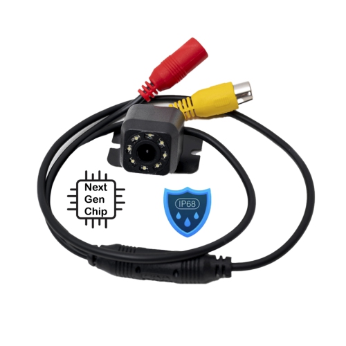 DenyDan Waterproof Rear View Backup Camera with Night Vision, 170° Wide Angle, 8 LED, IP68, Super CCD, 720x480 Resolution, for Cars, HD Image,