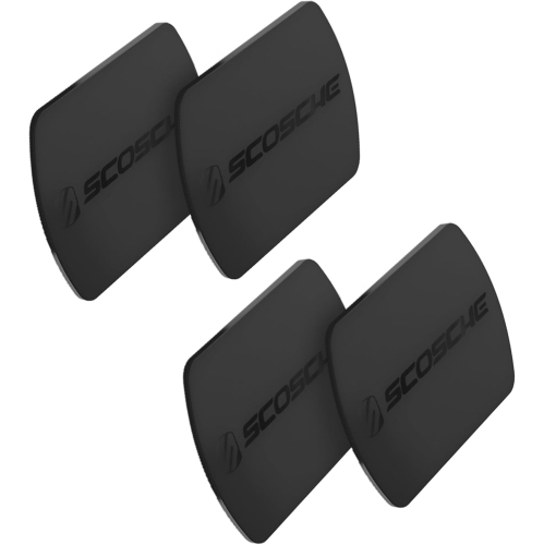 Scosche – Trousse plaque de remplacement MagicMount MPLT54T-4PKBP0 pour support magnétique de téléphone auto, plaques métalliques avec maintien