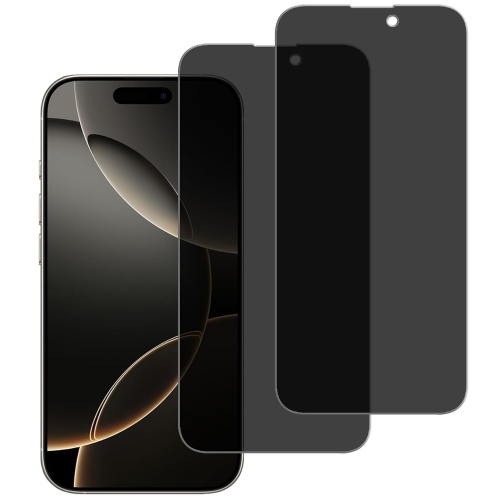 [Paquet de 2] Protecteur d'écran Privecy de Tasnim pour iPhone 16 Plus/iPhone 15 Plus de 6,7&nbsp;po en verre trempé Privecy, anti-rayures, sans