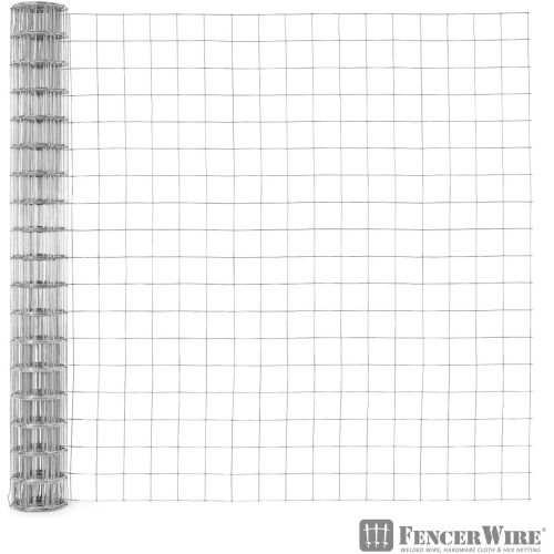 Fencer Wire Welded Wire Fence 12.5 Gauge, Galvanized Welded Fence Wire Roll, Mesh Size 4-Inch x 4-Inch