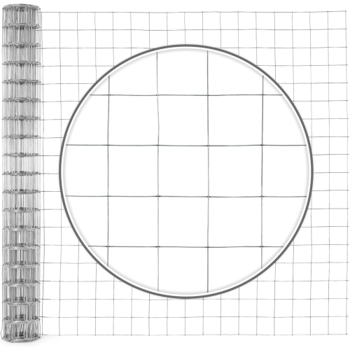 Fencer Wire Welded Wire Fence 12.5 Gauge, Galvanized Welded Fence Wire Roll, Mesh Size 4-Inch x 4-Inch