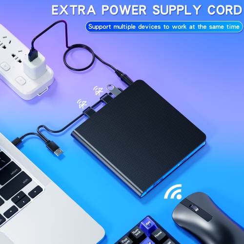 New High-Speed ​​USB/Type-C Blu-ray Drive for Laptops and Mobile PCs - 7-in-1 Multi-Function [Blu-ray BD-ROM] Reads/Plays All BD/DVD/CD/VCD Discs