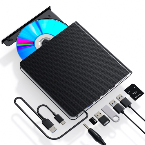 New High-Speed ​​USB/Type-C Blu-ray Drive for Laptops and Mobile PCs - 7-in-1 Multi-Function [Blu-ray BD-ROM] Reads/Plays All BD/DVD/CD/VCD Discs