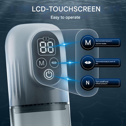 Pompe à pénis électrique - Avec anneau de robinet - 5 modes d'aspiration - 6 modes d'entraînement - Prolongateur de pénis - Rechargeable - Étanche