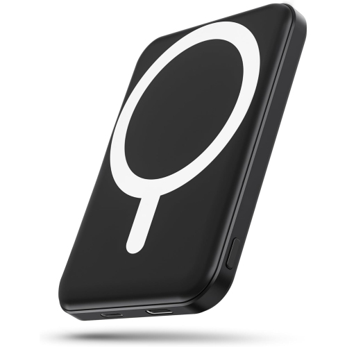 Chargeur portable MagSafe d'5000&nbsp;mAh avec chargement sans fil 15&nbsp;W pour iPhone 12 à 16 - Compact et facile à transporter