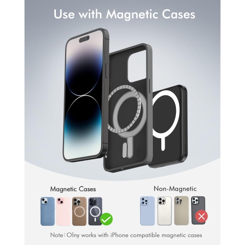 Chargeur portable MagSafe d'5000 mAh avec chargement sans fil 15 W pour iPhone 12 à 16 - Compact et facile à transporter