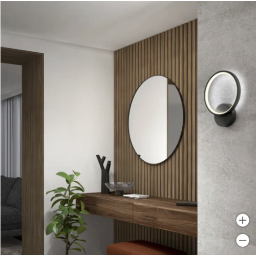 Luminaire mural à DEL intérieur/extérieur Artika Solis, 5 ampoules CCT réglables, noir