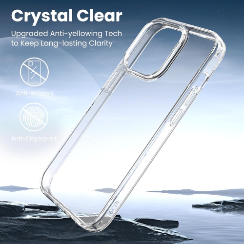 Suitable for iPhone 17 Pro Max transparent mobile phone protective case, high-definition transparent, anti-drop, anti-scratch, anti-fingerprint