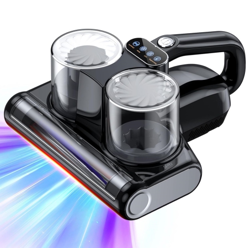 NIERBO  Mattress Vacuum Cleaner w Uv 16Kpa Suction & 253.7Nm Uv-C Light & Hepa Filter & Heating & Ultrasonic Quintuple Tech, 30000 Rpm/min Brushroll