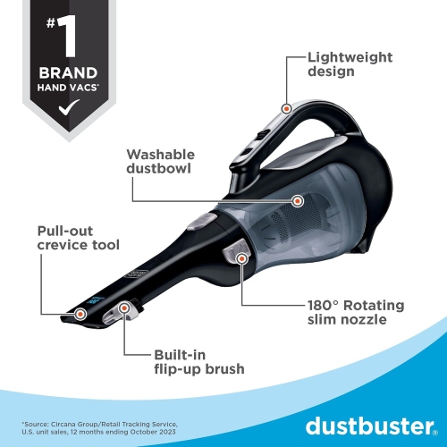 BLACK+DECKER dustbuster Handheld Vacuum, Cordless, Black