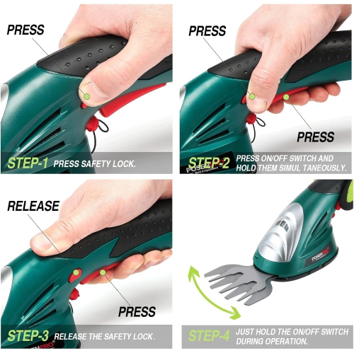 Multifunctional electric hedge trimmer, household rechargeable pruner and lawn mower, 2 in 1, large capacity lithium battery, for lawn and garden