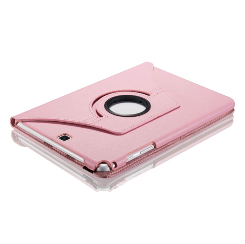 Suitable for Samsung Tab A 8.0-inch protective case T350/T355c/P350/P355 Lychee rotating leather case P350 tablet sleep case - pink