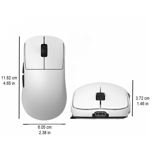 End Game Gear OP1w 4k v2 Wireless Gaming Mouse - Lightweight 58.5g, Right-Handed, 4K Dongle Included, White
