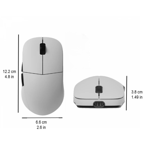 End Game Gear XM2w 4k v2 Wireless Gaming Mouse - Lightweight 61.5g, Right-Handed, 26000 DPI, 4KHz Dongle Included, White