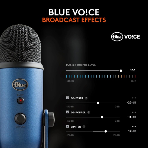 Microphone USB Blue Yeti Nano de Logitech For Creators pour le jeu, la diffusion en continu, les baladoémissions, YouTube, l'enregistrement pour PC