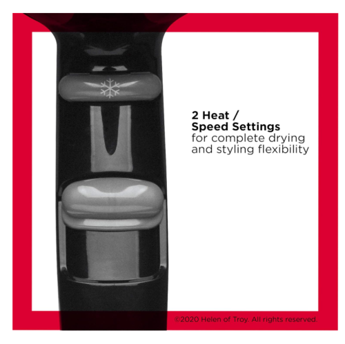 Revlon RVDR5034F Compact Hair Dryer, Lightweight, Multiple Heat/Speed Settings, Travel Friendly, Black