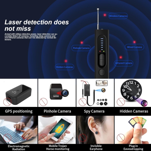 X13 Hidden Camera Detector, Anti-Spy Detector, Hidden Device GPS Detector, Camera Detector, Bug Detector
