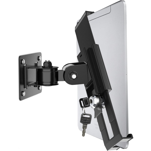 Keuvirya iPad Wall Mount, Security Anti-Theft Tablet Wall Mount Holder with Lock and Keys, 360° Swivel iPad Pro Mount, Compatible with 7-11 Inch