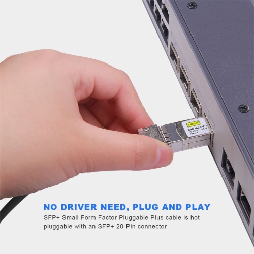 10GTEK 10G SFP+ DAC Twinax Cable, 5M Passive Direct Attach Copper Cable, SFP+ to SFP+ High-Speed Network Patch Cord