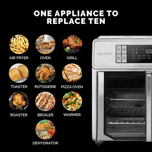 Four friteuse à air chaud numérique 26 pintes MAXX MD Advance de Kalorik – AFO52615SS