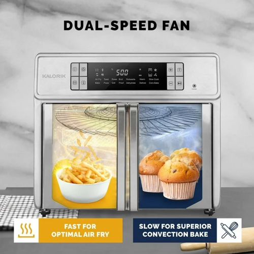 Four friteuse à air chaud numérique 26 pintes MAXX MD Advance de Kalorik – AFO52615SS