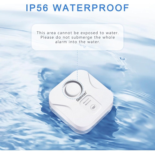 Geevon détecteurs 5 de fuites d'eau pour la maison, 100&nbsp;dB détecteurs de fuites puissants avec alerte de goutte pour la cuisine, le sous-sol, la