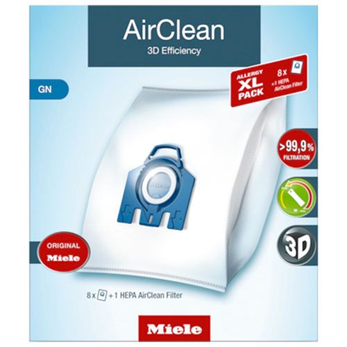 Sacs d'aspirateur HyClean Air GN de Miele pour Complete C3 et Classic C1 - Paquet TG