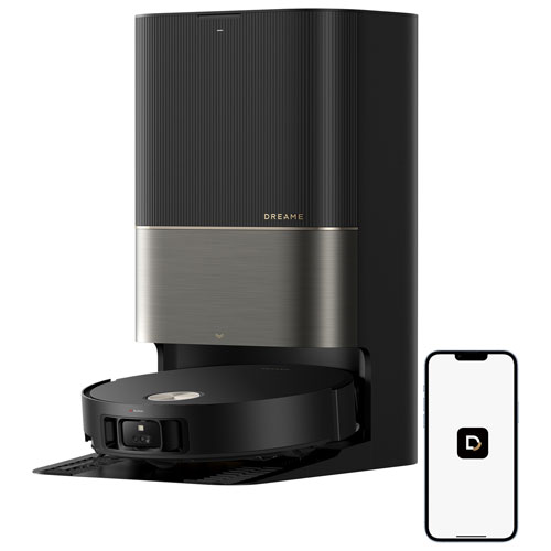 Aspirateur robot à vadrouille autonettoyante à vidange automatique GoVac 800 de Dreame - Noir