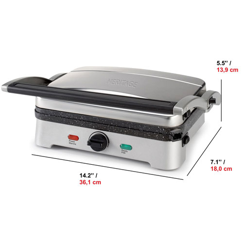 Heritage The Rock Panini Grill - Black/Stainless Steel