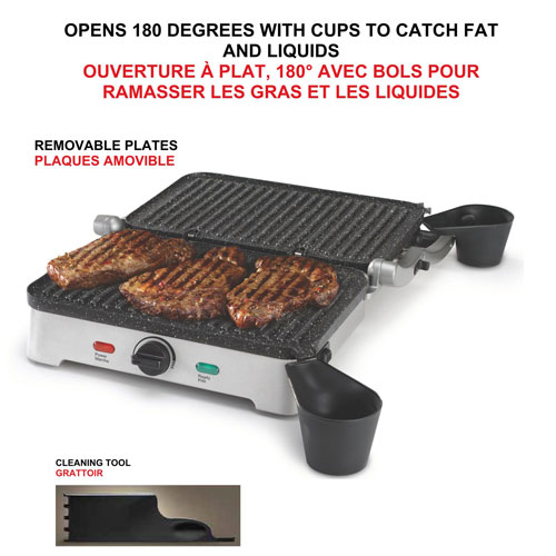 Heritage The Rock Panini Grill - Black/Stainless Steel