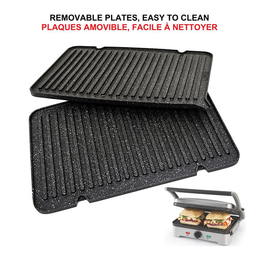 Heritage The Rock Panini Grill - Black/Stainless Steel