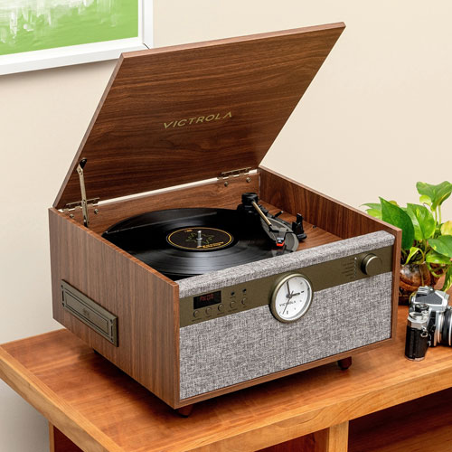 Victrola Century 6-in-1 Belt Drive Turntable - Walnut - Only at Best Buy
