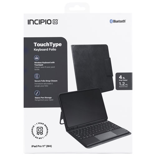 Étui-clavier folio TouchType d'Incipio pour iPad Pro de 11 po - Gris argenté