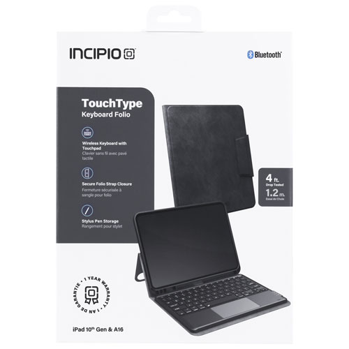 Incipio TouchType Folio Keyboard Case for iPad - Silver Grey