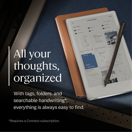 reMarkable Paper Pro Move 7.3" 64GB Paper Tablet with Marker Plus Pen - Silver