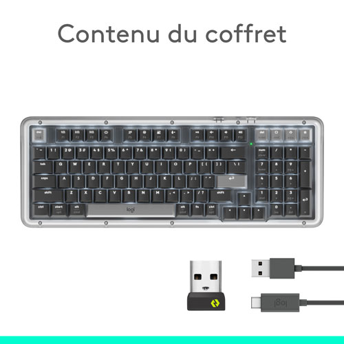 Clavier pleine grandeur à touches mécaniques rétroéclairées Bluetooth Alto Keys K98M de Logitech - Graphite - Anglais